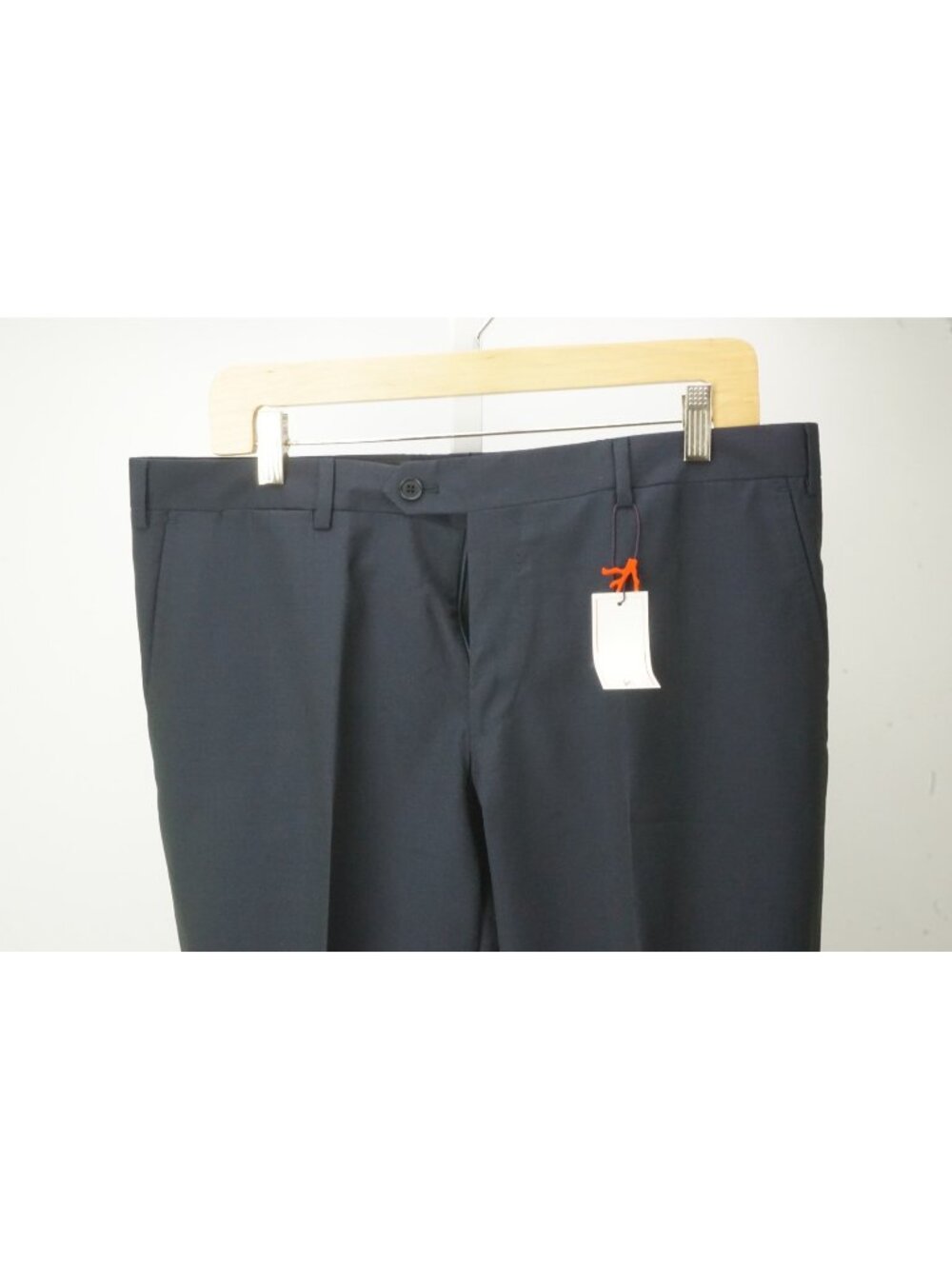 Isaia Navy Blue Mohair Wool Blend Mens Dress Pants Sz 50 EU BRAND NEW